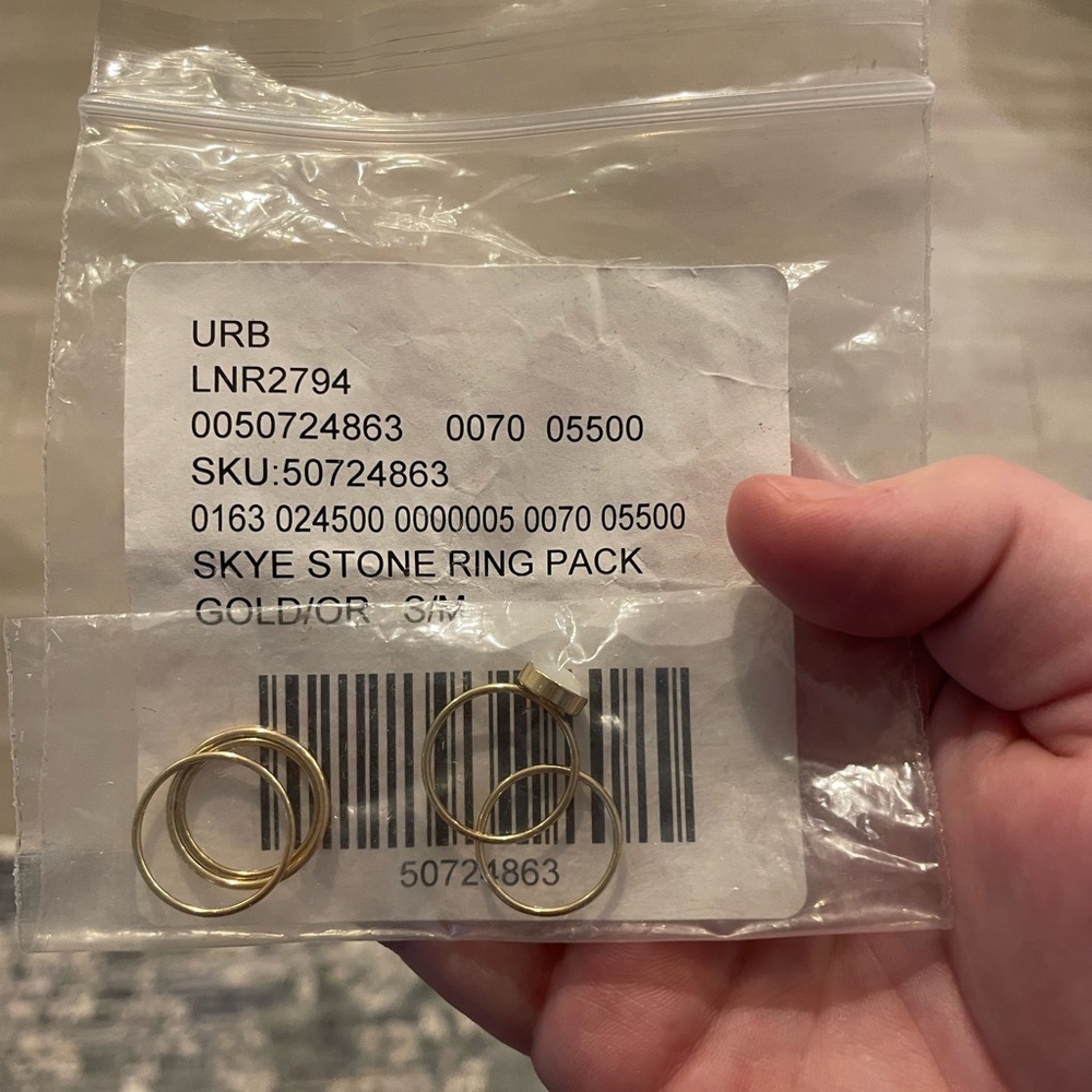 Gold Skye Stone Ring Pack